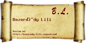 Bezerédy Lili névjegykártya