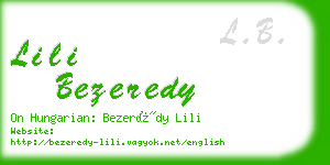 lili bezeredy business card